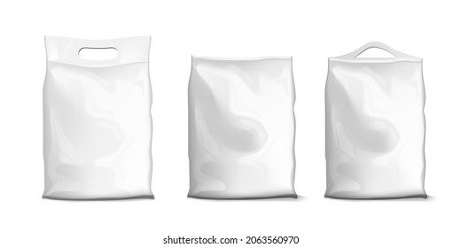 Blank Foil Or Paper Food Sachet Bag Pack. EPS10 Vector