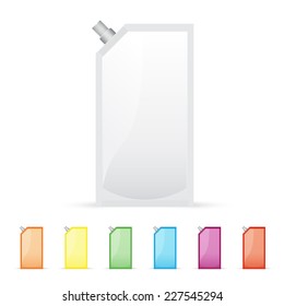  Blank foil or plastic sachet with valve, mock up, pack of mayonnaise