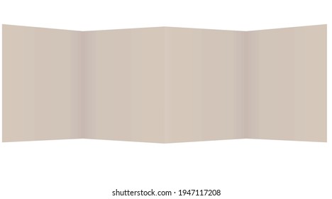 Blank folded brochure. vector illustration