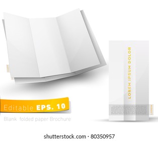 Blank folded brochure for your design presentation