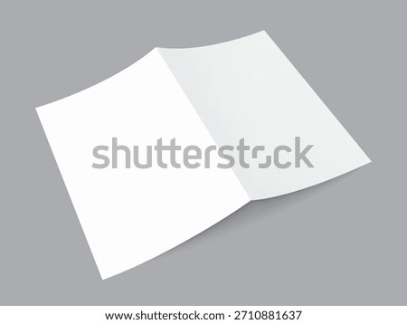 blank folded flyer booklet postcard business card or brochure mockup on grey background