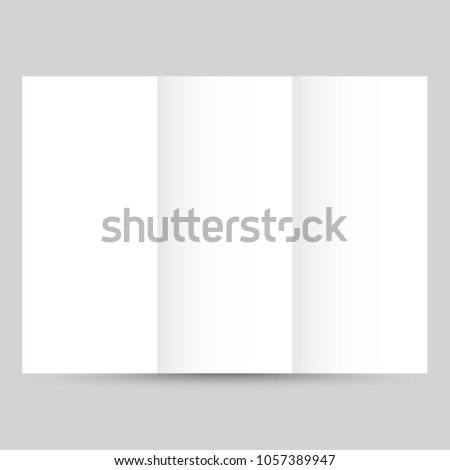blank folded leaflet white paper sheet stock vector royalty free blank brochure layout