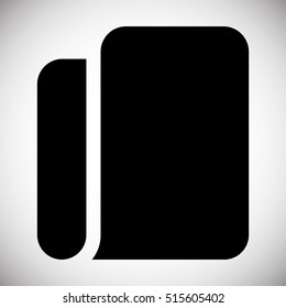 Blank, folded paper icon. Abstract notepaper, notepad symbol.