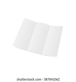 Blank folded realistic A4 Template