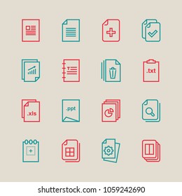 Blank form - minimal thin line web icon set. Outline icons collection. 
Simple vector illustration.