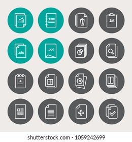 Blank form - minimal thin line web icon set. Outline icons collection. 
Simple vector illustration.