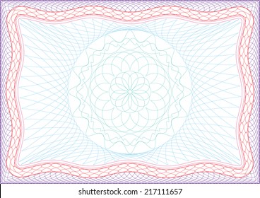Blank frame for certificate.