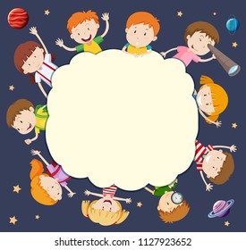 universe clipart images stock photos vectors shutterstock https www shutterstock com image vector blank frame children around space illustration 1127923652