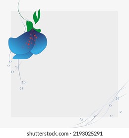 Blank Frame Decorated With Abstract Modernized Forms Flowers And Foliage. Empty Modern Border Surrounded By Multicolored Line Symbols Organized Pleasantly.