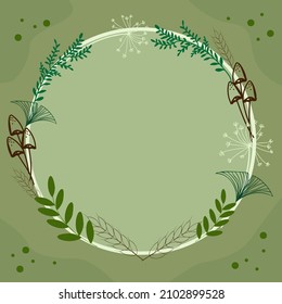 Blank Frame Decorated With Colorful Flowers And Foliage Arranged Harmoniously. Empty Poster Border Surrounded By Multicolored Bouquet Organized Pleasantly.