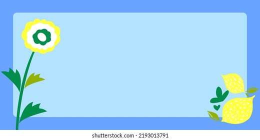 Blank Frame Decorated With Colorful Flowers And Foliage Arranged Harmoniously. Empty Poster Border Surrounded By Multicolored Bouquet Organized Pleasantly.