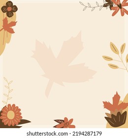 Blank Frame Decorated With Colorful Flowers And Foliage Arranged Harmoniously. Empty Poster Border Surrounded By Multicolored Bouquet Organized Pleasantly.