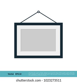 Blank Frame Hanging for your Poster Icon Vector Template Illustration Design. Vector EPS 10.