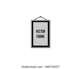 Blank Frame Hanging for your Poster Icon Design Template Elements