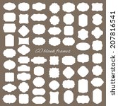  Blank frame and label mega set. Vector illustration.