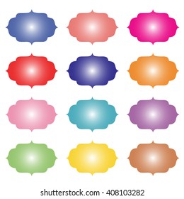 Blank frame and label, Vector illustration