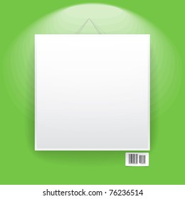 Blank frame on the green wall
