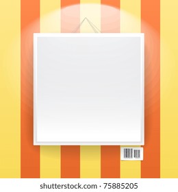 Blank frame on the wall of line wallpapers. ready for your text