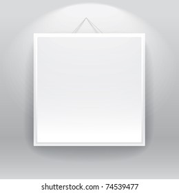 Blank frame on the wall. ready for your text