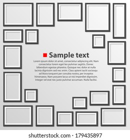Blank frame on a white background