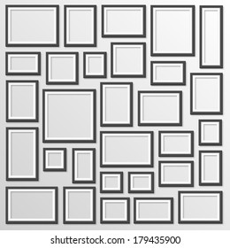 Blank frame on a white background