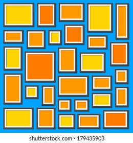 Blank frame on a white background