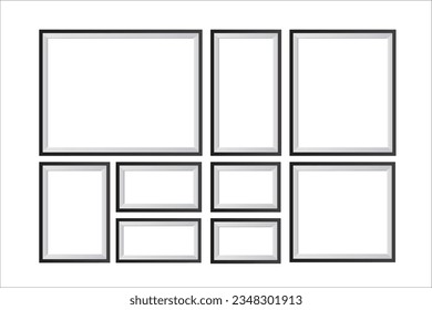 blank frame on a white background