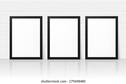 Blank frame on a white background, vector illustration