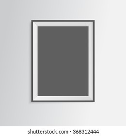 Blank frame on white wall.