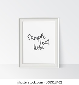 Blank frame on white wall.