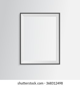 Blank frame on white wall.