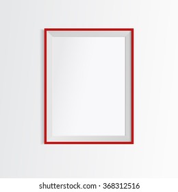 Blank frame on white wall.