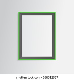 Blank frame on white wall.