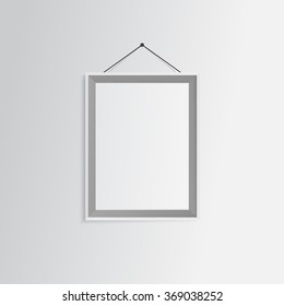 Blank frame on white wall.