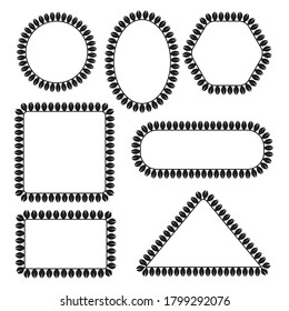 blank frame shapes vector on white background