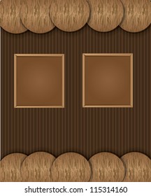 Blank frame for text on wood texture,Vector