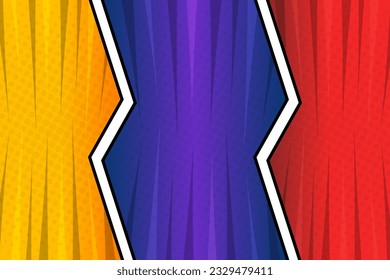 Blank frame vertical comic book page background with dotted