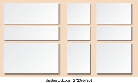 Blank frame wall collage modern gallery neutral poster mockup template empty canvas minimal wall art layout with clean frame
