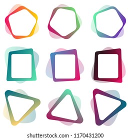 Blank frames design collection for labels, stickers and banners.