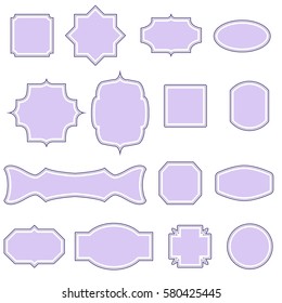 Blank Frames Set Vector Stock Vector (Royalty Free) 580425445 ...