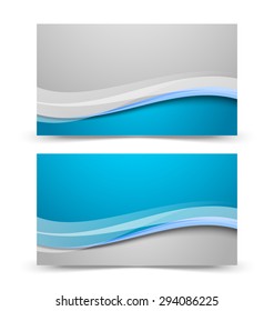 Blank front and back side business card template isolated on white background