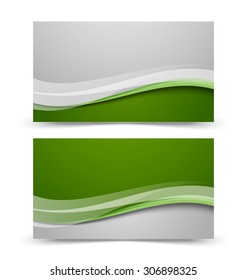 Blank front and back side business card template isolated on white background