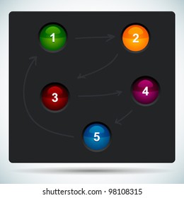 Blank generic management business strategy concept diagram illustration