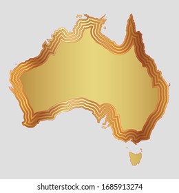 blank geography australia. simple map vector illustration
