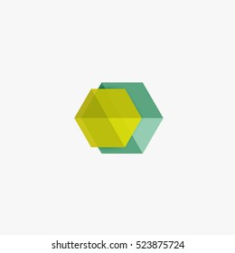 Blank geometric abstract business templates, hexagon layouts. Elements of business brochure, flyer or web design navigation layout