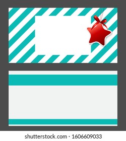 Blank Gift Card Template with Red Bow and Ribbon. Vector Illustration for Your Business EPS10