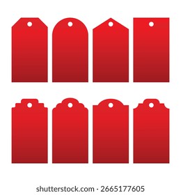 Ilustración vectorial de etiqueta de regalo en blanco