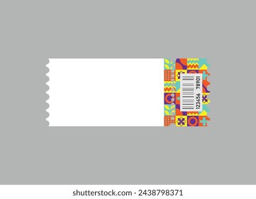Leere Geschenkgutschein-Vorlage mit geometrischem Design isoliert
