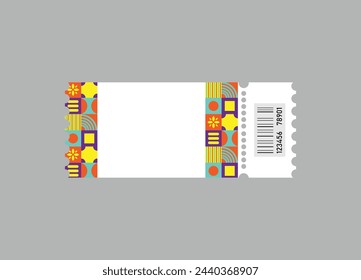 Plantilla de vale de regalo en blanco con diseño geométrico