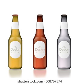 blank glass beer bottle
